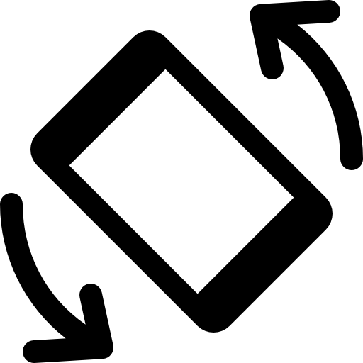 Image d'un téléphone qui pivote en paysage